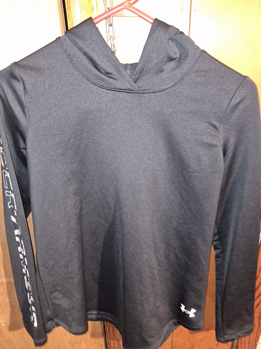Under Armour Men’s Black Crewneck Performance Hoodie Sweatshirt